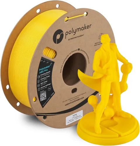 Vista 27 de Polymaker Filamento ABS Pro para impresora 3D de 0.069 pulgadas, color negro, ABS de grado de ingeniería de 2.2 lbs con alta resistencia al calor