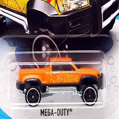 Vista 3 de Hot Wheels Cambiadores de color Mega Duty ~ CFM51- Color naranja a amarillo