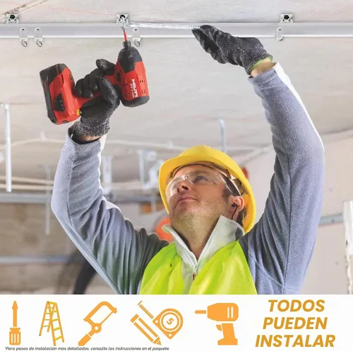 Vista 6 de Riel de cortina flexible de techo Riel de cortina curvado de 9.8 pies (3 m) con rodillos silenciosos Montaje flexible para ducha, ventana