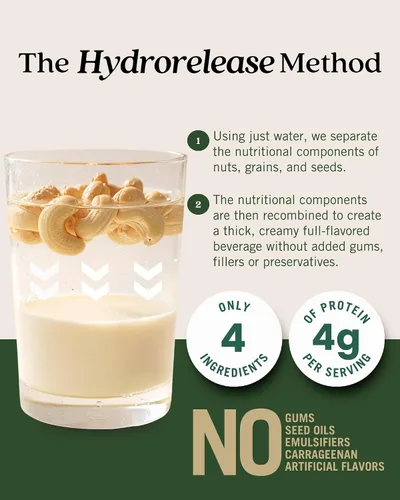 Vista 3 de Elmhurst 1925 Vanilla Cashew Milk Unsweetened - 32 Fl Oz (6-Pack)