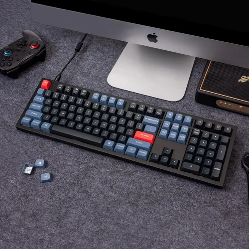 Vista 8 de Keychron Q6 Teclado mecánico personalizado con cable, macro programable QMKVIA, retroiluminación RGB de aluminio de tamaño completo, doble junta