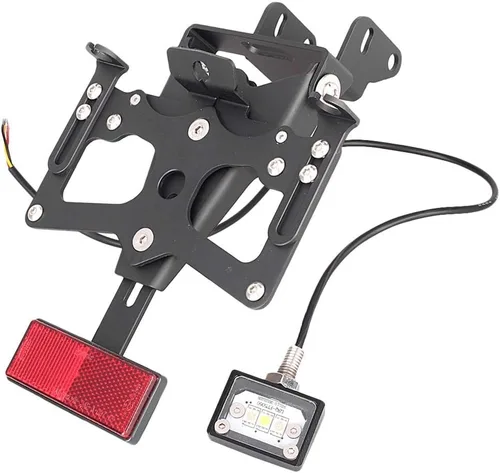 Vista 6 de Fender Eliminator - Soporte para placa de matrícula compatible con Yamaha MT-07 FZ-07 2014 2015 2016 negro