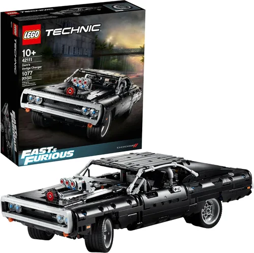 Vista 7 de LEGO Technic Fast & Furious Dom's Dodge Charger 42111 Juguete de Construcción - Kit de construcción de modelo de coche de carreras, juego