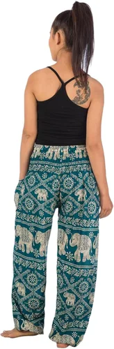 Vista 2 de LOFBAZ Pantalones de yoga harén hippie para mujer S-4XL Plus ropa boho PJ Elephant