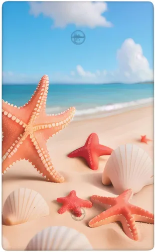 Vista 11 de Starfish 1 palanca 1 interruptor de luz basculante cubierta de placa de pared decoración para el hogar dormitorio cocina decorativa 4.5 x 4.5