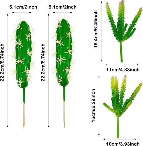 Vista 2 de N A Cayway - 10 suculentas artificiales falsas para decoración de cactus artificiales, cactus artificiales, plantas suculentas artificiales