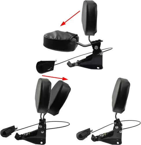 Vista 3 de Respaldo ajustable del conductor con soporte para Harley Touring Road King Electra Glide CVO 2009 y posterior