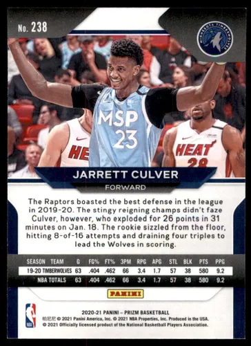Vista 2 de 2020-21 Panini Prizm Basketball #238 Jarrett Culver