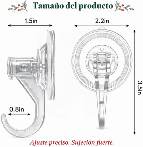 Vista 5 de KORCCI Ganchos de ventosa para ducha, carga máxima de 10 libras, sin rastro, reutilizables y extraíbles, pequeños ganchos de succión transparentes