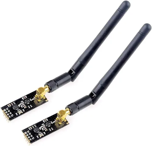 Vista 8 de HiLetgo 2 unidades Módulo Transceptor RF Transceptor Inalámbrico NRF24L01+PA+LNA con Antena SMA 2.4G 1100m (Paquete de 2)