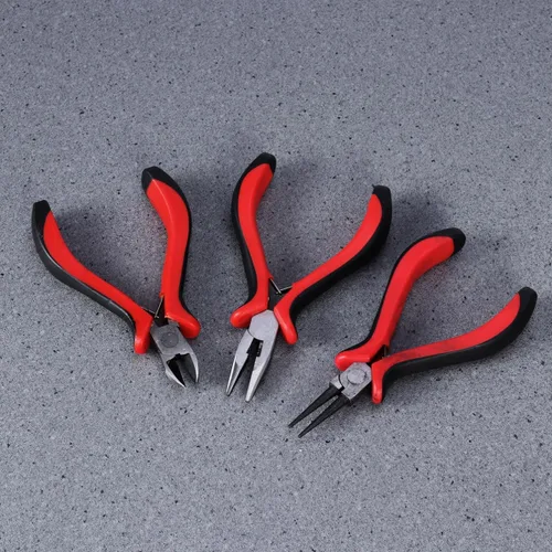 Vista 4 de Jewelry Pliers Set Metal Tool Kit for Beading and Making 3 Pieces