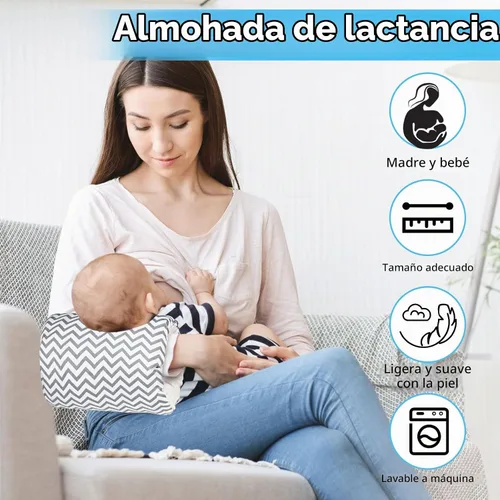 Vista 2 de Almohada de brazo de lactancia para lactancia materna y alimentación con Corrugación negra