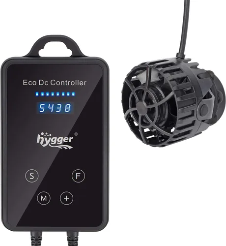 Vista 7 de hygger Mini Wave Maker - Cabezal magnético de CC para acuario con controlador de pantalla LED para tanque de agua salada, bomba de circulación