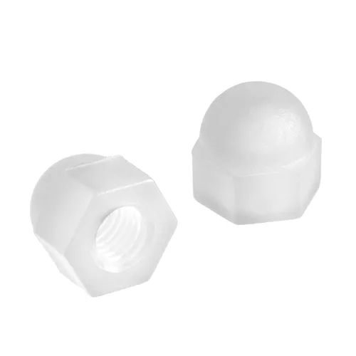 Vista 19 de Tuercas hexagonales de bellota M10, tuercas de cabeza de cúpula de nailon, hexagonales, tuercas decorativas para tornillos, tornillos, tono blanco