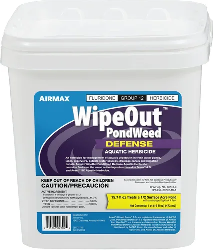 Vista 11 de Airmax Wipeout - Defensa contra malezas acuáticas, herbicida y control de malezas acuáticas, controla lentejas de agua y otra vegetación sumergida