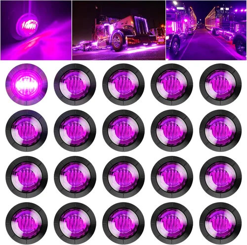 Vista 9 de PSEQT Luces LED de marcador de remolque de 3/4 pulgadas, indicadores de espacio lateral, luz trasera, impermeable, para remolque, camión, autobús