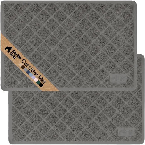 Vista 42 de GORILLA GRIP Tapete para caja de arena para gatos, resistente al agua, respaldo texturizado, fácil de limpiar, menos residuos y suelos limpios, 17 x