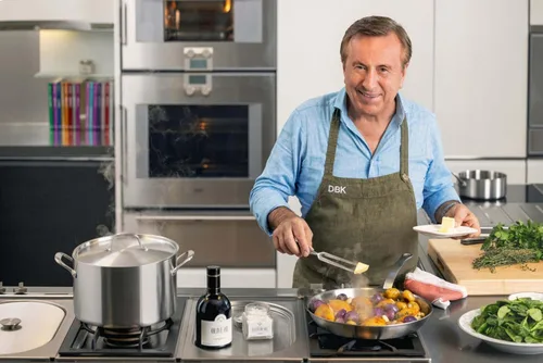Vista 3 de Sardel Daniel Boulud Kitchen - Sartén antiadherente de 10 pulgadas, sartén de acero inoxidable de inspiración francesa, sartén antiadherente