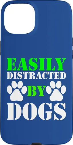 Vista 9 de Easily Distracted by Dogs for Puppy Dog Lover Funny Dog Paw Case for iPhone 16
