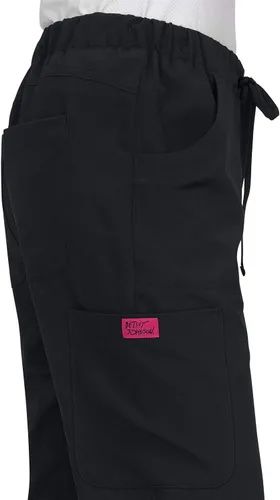 Vista 3 de KOI Betsey Johnson Aster - Pantalones deportivos para mujer con 6 bolsillos Negro