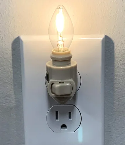 Vista 7 de Creative Hobbies Luz nocturna LED blanca con interruptor, luz nocturna de encendido y apagado manual para baño, pasillo, garaje, dormitorio