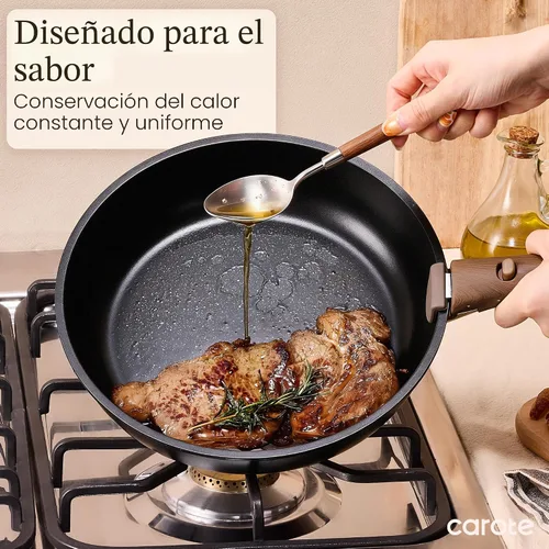 Vista 8 de CAROTE 23pcs Pots and Pans Set Non Stick, Cookware Set Detachable Handle