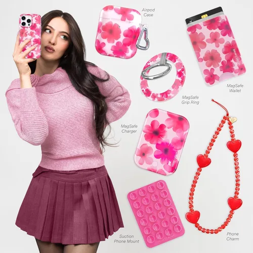 Vista 753 de VELVET CAVIAR Funda para iPhone 15, compatible con MagSafe, probada contra caídas de 10 pies, fundas protectoras de diseño, leopardo color rosa