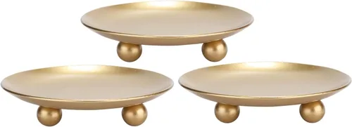 Vista 11 de Portavelas decorativo de hierro negro, juego de 3, soporte de vela para velas LED y cera