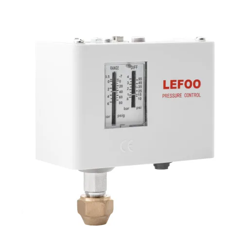 Vista 3 de LEFOO LF5506 Controlador de presión electrónico ajustable único HVAC Interruptor de presión de caldera de vapor Interruptor de presión de bomba