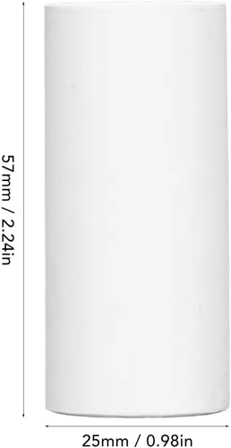 Vista 6 de Rollos de papel térmico, 2.24 x 0.98 pulgadas, blanco, paquete de 10, para impresoras pequeñas