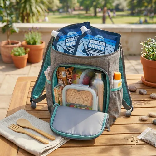 Vista 8 de Cooler Shock - Bolsas de hielo reutilizables para enfriadores - Paquetes de congelador fríos de larga duración para enfriadores y loncheras - Bolsas