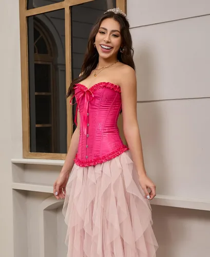Vista 60 de SZIVYSHI Corsé para mujer, lencería moldeadora, body con cintura de encaje