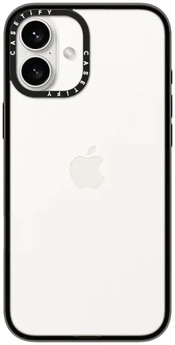 Vista 11 de CASETiFY Estuche Compacto para iPhone 15 Plus [Probado contra caídas de grado militar 2X / Protección contra caídas de 4 pies] - Negro Transparente