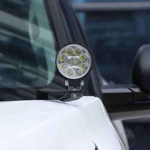 Vista 2 de Kit de soporte de montaje de luz LED para capó de automóvil compatible con Toyota Tundra 2022-2026, bisagras de capó de zanja, soporte de luz