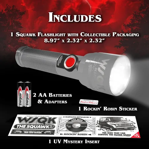 Vista 16 de Energizer Stranger Things Squawk Retro Linterna LED, Linterna de Camping Resistente al Agua y Testada contra Caídas, Edición Limitada, 250 Lúmenes