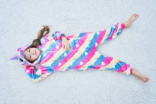 Vista 56 de Pijama de unicornio unisex para niños, enteritos para disfraz, Halloween