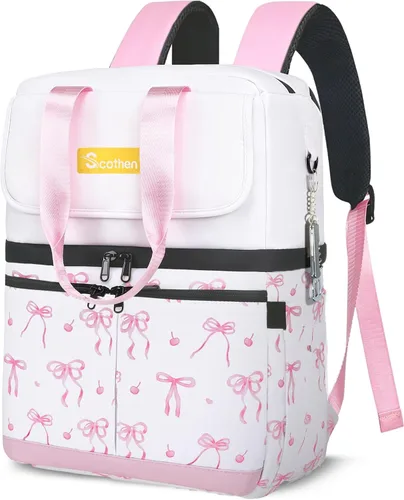 Vista 15 de Scothen Mochila Enfriadora con Doble Cubierta y 12 Paquetes de Hielo - Mantiene 36 Latas Frías por Hasta 24 Horas - Mochila Enfriadora Aislada