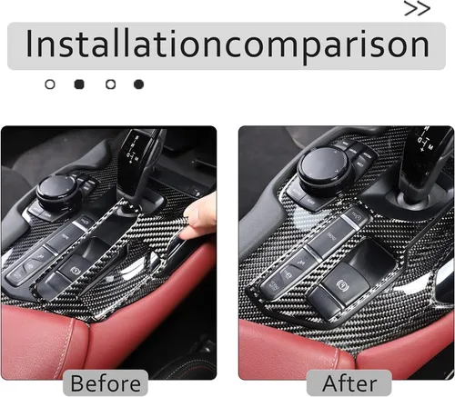 Vista 2 de Daeiclru Cubierta de panel de base de palanca de cambios de fibra de carbono suave para Toyota Supra GR A90 A91 MK5 2019-2022, borde del panel