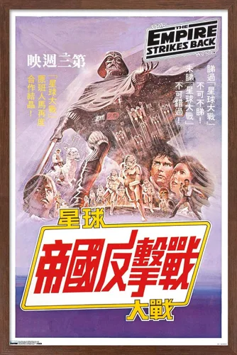 Vista 15 de Trends International Star Wars: The Empire Strikes Back - Póster de pared de texto, 14.725 x 22.375 pulgadas, versión enmarcada de madera de granero