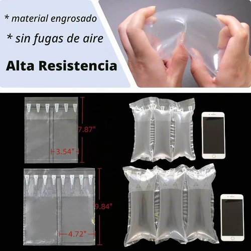 Vista 5 de Almohadas de aire para envío con bomba de embalaje, bolsas de aire, 200 unidades inflables, suministros de envío, relleno de caja