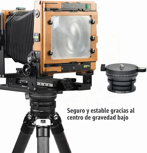 Vista 3 de SUNWAYFOTO LB-75R 360 Base de nivelación panorámica Cabezal de trípode 33 lbs (15kg) Capacidad de carga