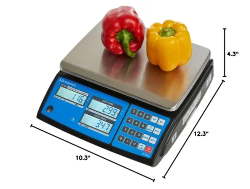 Vista 8 de Brecknell PC3060, escala de cálculo de precio de doble rango, 30/60lb x 0.01/0.02lb, NTEP