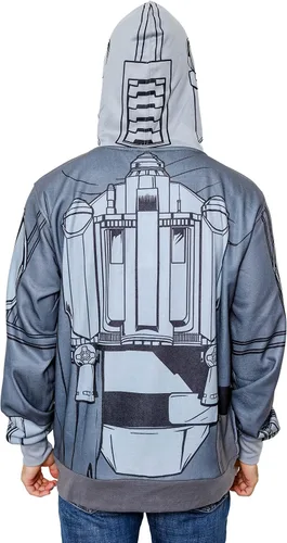 Vista 4 de STAR WARS Sudadera con capucha para disfraz de Mandalorian