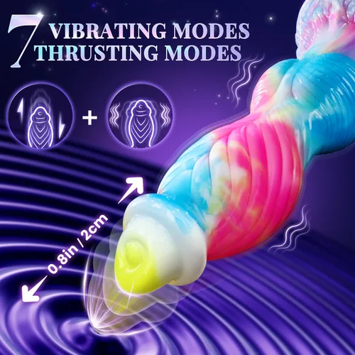 Vista 3 de Consolador de empuje juguetes sexuales vibrador - 10.2 pulgadas 4 en 1 enormes consoladores gruesos juguetes anales, monstruo consolador grande