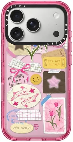 Vista 33 de CASETiFY Impact iPhone Air Case [Delgada/Compatible con Magsafe / 8.2 ft. Protección contra Caídas de Grado Militar 4X] - Lazos - Rosa Arcos