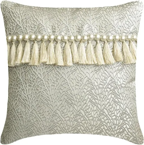 Vista 11 de The HomeCentric Funda de almohada color crema para sofá, funda de almohada moderna de 12 x 12 pulgadas, funda de almohada cuadrada de satén, funda