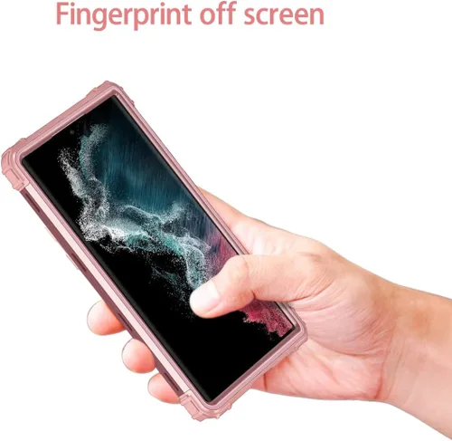 Vista 6 de LONTECT Funda para Galaxy S22 Ultra 5G, de tres capas, a prueba de golpes, resistente, híbrida, resistente, funda protectora de alto impacto