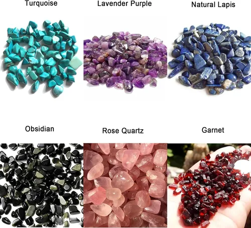 Vista 5 de OwMell Estatua de búho con piedras preciosas y piedras preciosas para Turquesa