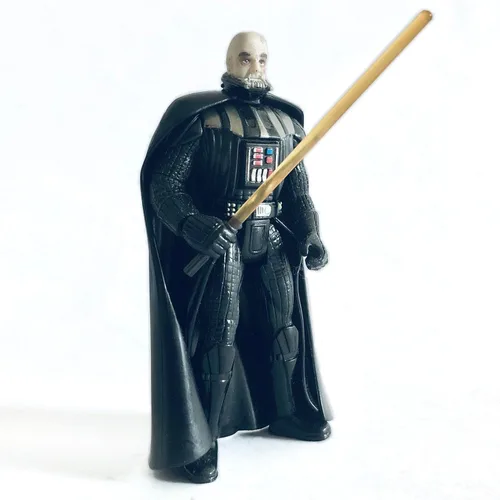 Vista 6 de Star Wars POTF2 Power of the Force Freeze Marco Darth Vader con casco extraíble y sable de luz