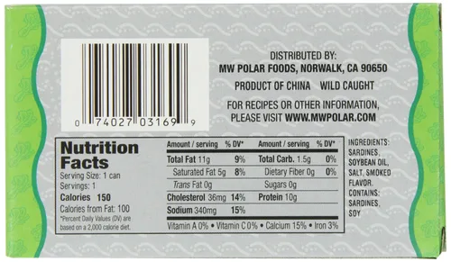 Vista 2 de MW Polar Sardinas, en aceite, 3 onzas (paquete de 24)